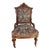 Burl Wood Detailed Late 19th Century Eastlake Velvet Victorian Chair For Sale