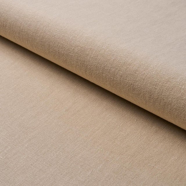 Schumacher Jumi Stonewashed Linen Fabric In Natural For Sale