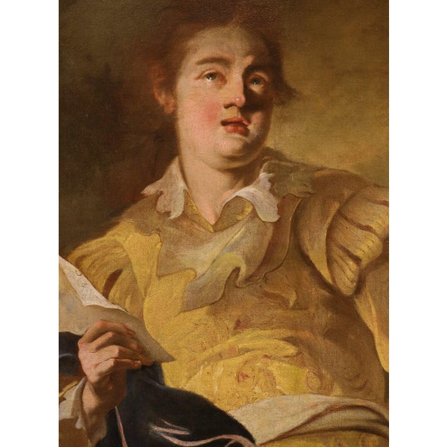 Claude Vignon, Portrait of the Singer, 1625, Oil on Canvas For Sale - Image 8 of 15