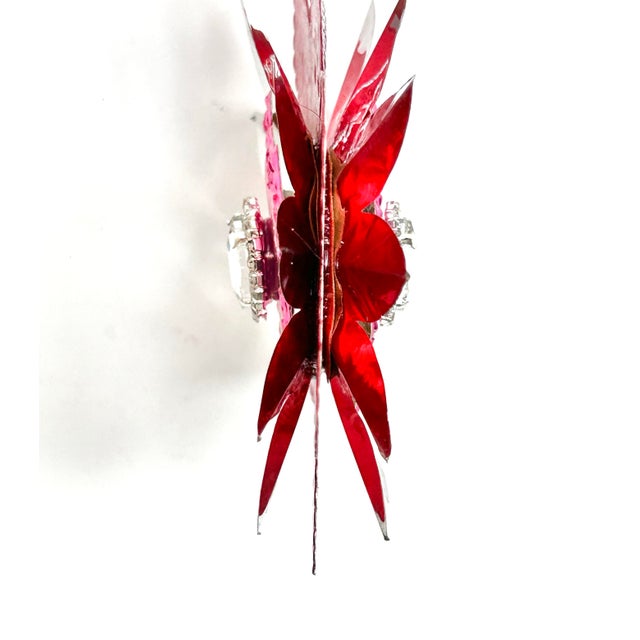 Valentine Ornament With Antique Dresdens & Vintage Light Reflectors V10 For Sale - Image 4 of 5