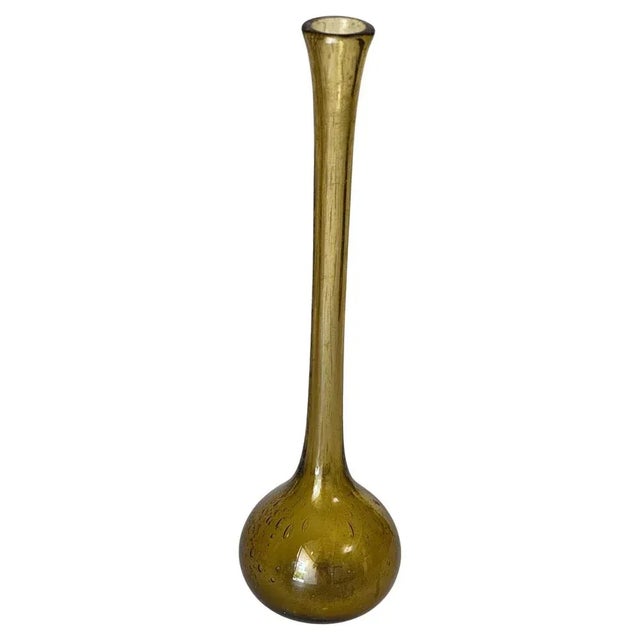 Tall Bubble Glass Bud Vase, 1960s For Sale - Image 3 of 13