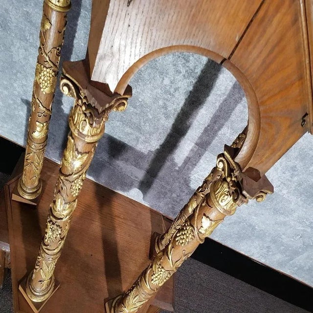 Antique Gothic Dutch Exposition Baldaquin with Madonna For Sale - Image 6 of 14