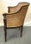 French Early 20th Century French Cane and Carved Wood Occasional Chair For Sale - Image 3 of 13