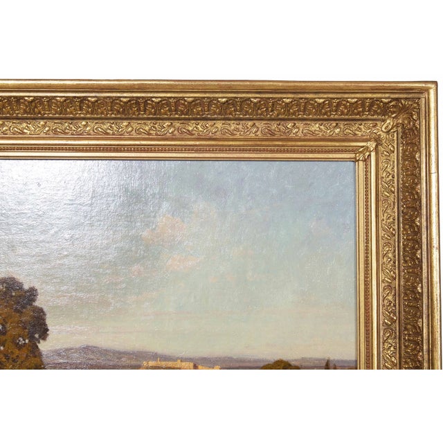 French “The Fort Saint Andre in Provence” by Leon Joubert, French Barbizon Painting For Sale - Image 3 of 15