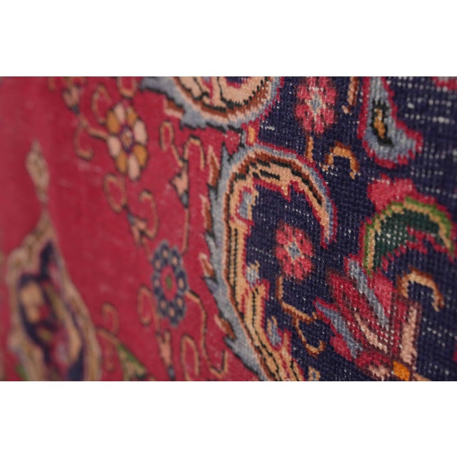 Red 1970s Vintage Persian Handmade Wool 10x12 Red Area Rug For Sale - Image 8 of 11