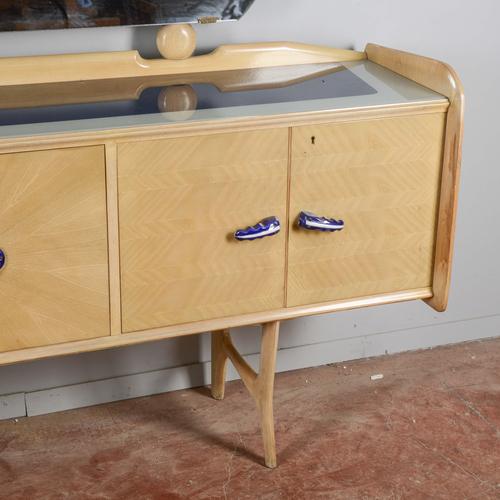 This extraordinary modern sideboard, attributed to ico parisi's 1960s design, represents an icon of italian midcentury...