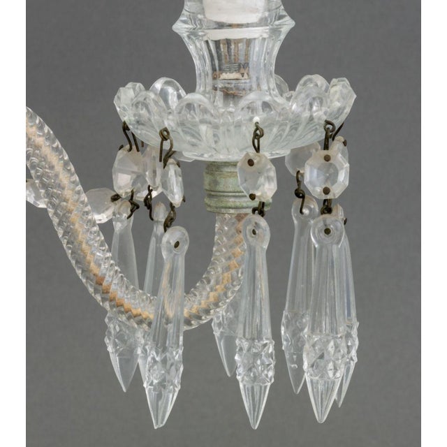 Transparent Victorian Style Cut Crystal Candelabra, Pair For Sale - Image 8 of 13