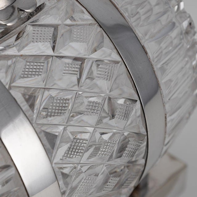 19th Century Victorian Silver Plated & Glass Spirit Barrel from Mappin & Webb, 1890s For Sale - Image 6 of 18