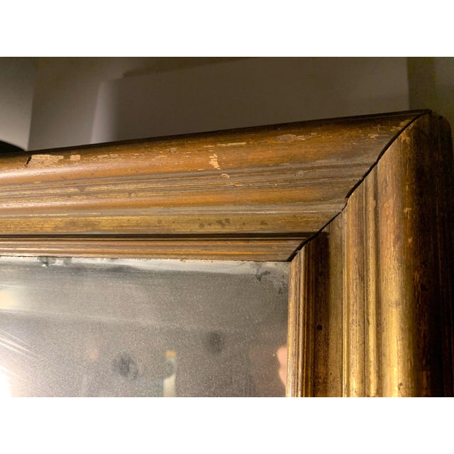 Wood Large Antique Gilt Frame or Mirror For Sale - Image 7 of 9