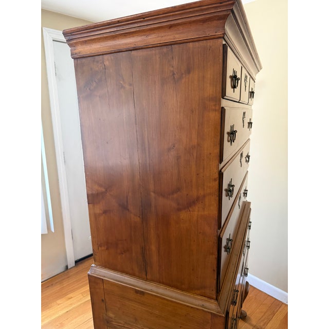 C. 1750s Maple Highboy Chest of Drawers For Sale - Image 11 of 13