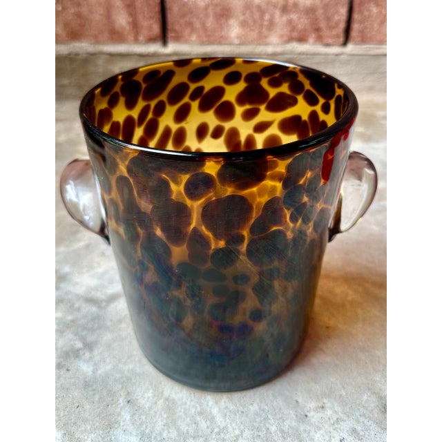 Vintage Murano Handblown Tortoiseshell Glass Champagne Cooler Ice ...