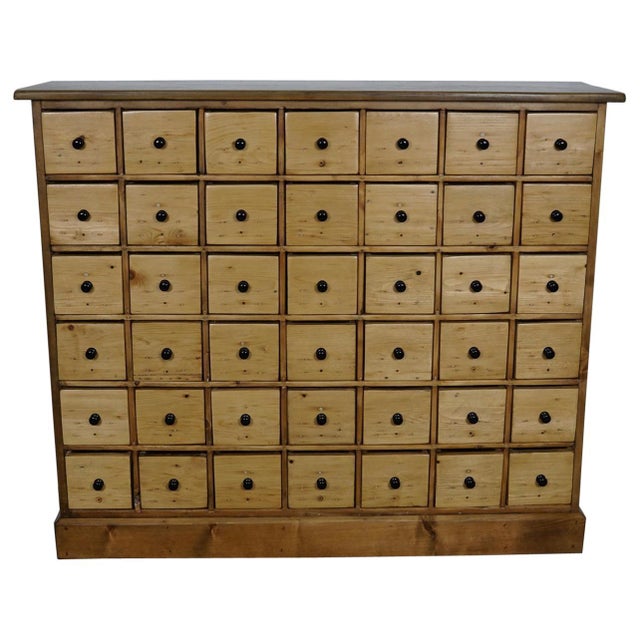 Vintage Dutch Pine Apothecary Cabinet, 1950s For Sale - Image 12 of 12