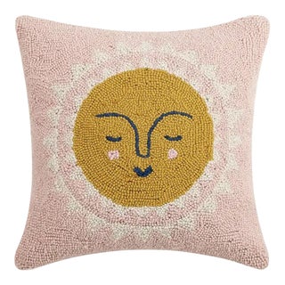 Sun Hook Pillow in Light Pink, 16" x 16" For Sale