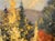 Lush landscape of an autumn forest by Evelyn Campbell (Australian, 20th Century). A path runs from the lower right of the...