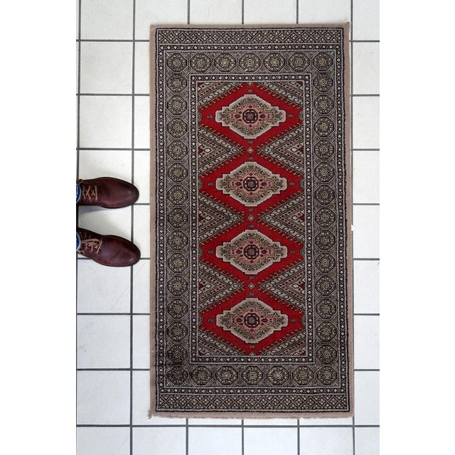 1970s, Vintage German Geometric Rug 2.3' X 4.6' For Sale - Image 10 of 11