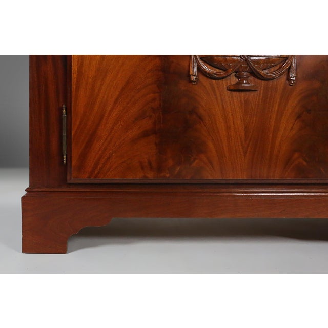 Empire Library Cabinet with Glass Doors, Belgium, 1950s For Sale - Image 12 of 17