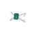 Traditional Natural Emerald Diamond Ring 14k W Gold 1.7 TCW Certified For Sale - Image 3 of 9