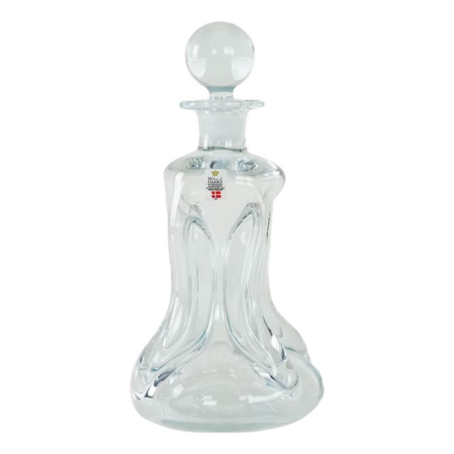 Vintage Danish Glass Carafe from Holmegaard, 1970s For Sale