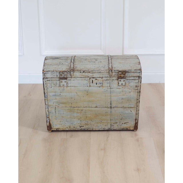Wood Scandinavian 19th Century Dome-Top Trunk For Sale - Image 7 of 9