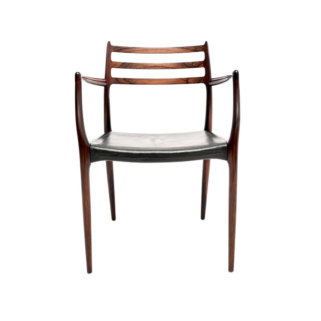 Black Danish Model 78 and 62 Dining Chairs attributed to Niels Moller for J.L. Møllers, 1960s, Set of 6 For Sale - Image 8 of 17