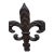 1980s Cast Iron Fleur De Lis Statue Decor For Sale