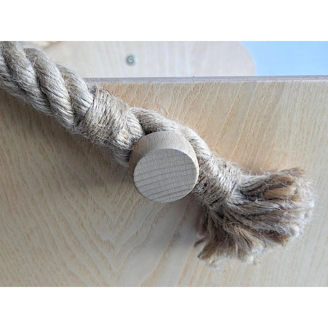 Ash Veneer Bentwood & Rope "Värmer" Fire Wood or Magazine Basket For Sale - Image 10 of 13