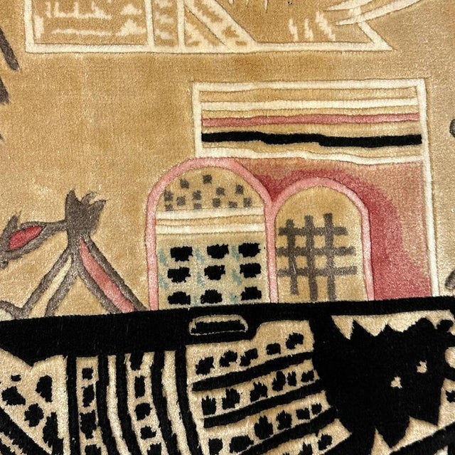 Black Hand Woven Tapestry after Kandinsky, 1970s For Sale - Image 8 of 12