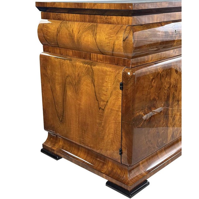 1930s Art Deco Walnut Sideboard, Bohemia, 1930s For Sale - Image 5 of 14