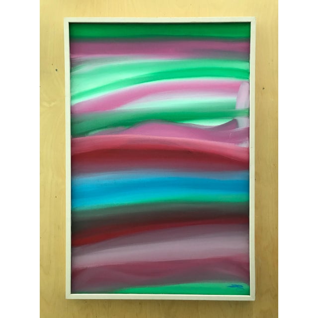 Vintage Abstract Painting 1980s Colorpop For Sale - Image 10 of 10