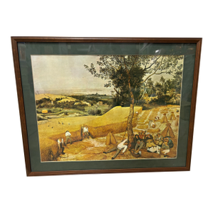 Mid 20th Century Vintage Pieter Bruegel ‘The Harvesters’ Framed Print