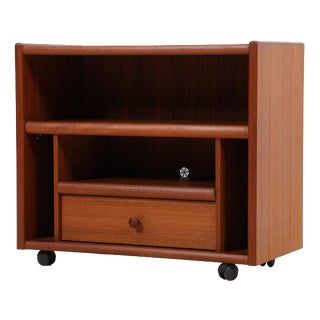 Vintage Teak Record Cabinet, 1970s For Sale