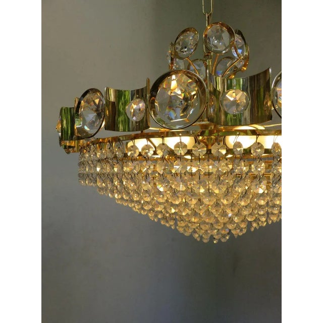 Large Crystal-Plated Ceiling Lamp from Palwa, 1970s For Sale - Image 9 of 18