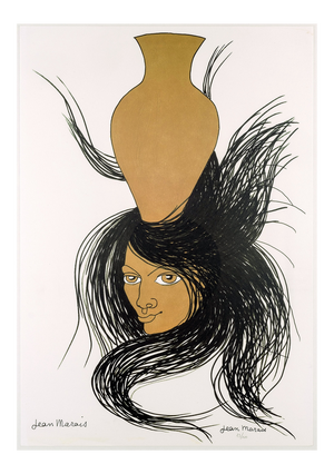 Jean Marais, Femme au vase, Lithograph