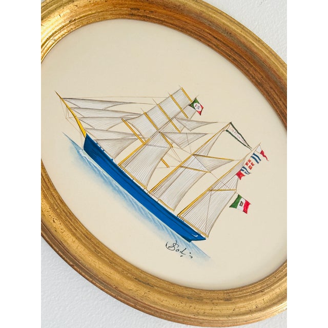 Hand-painted by our master artist, this striking ship is brought to life through the most delicate, precise linework. The...