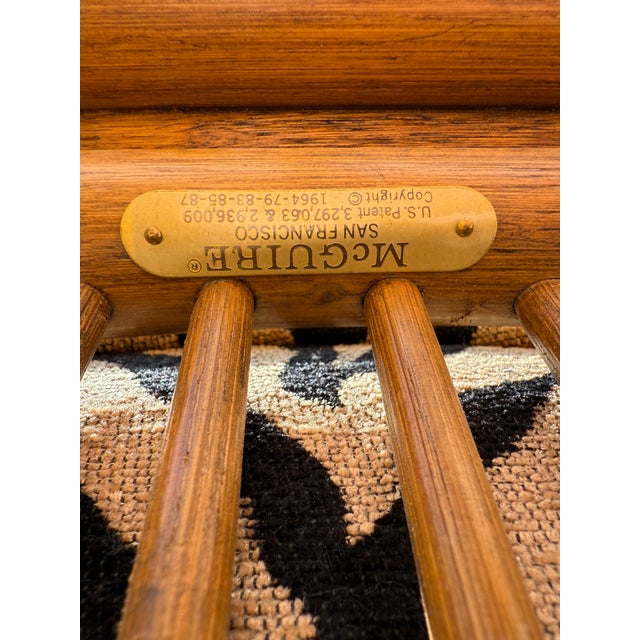 Vintage McGuire Target Back Rattan Dining Armchairs — Set of 4 For Sale - Image 12 of 12