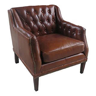 Matthew Izzo Chatsworth Chesterfield Wingback Chair For Sale