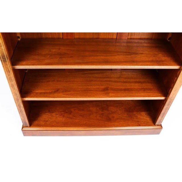Wood Vintage Sheraton Revival Bookcase in Burr Walnut For Sale - Image 7 of 13