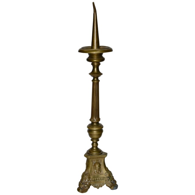 Late 19th Century Italian Brass Altar Oil Burner For Sale - Image 10 of 10