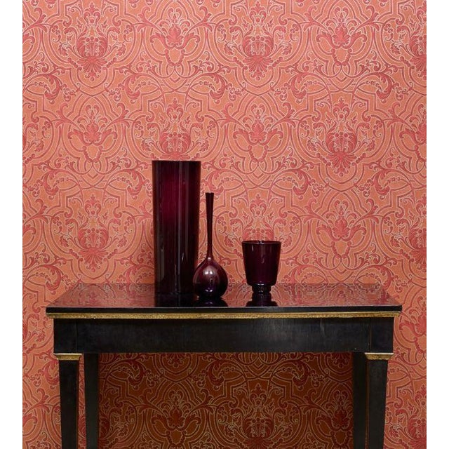 Fretwork Wallpaper - Blue | Chairish