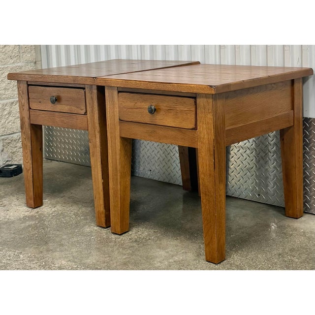 Farmhouse style plank top single drawer side table by Broyhill from their very popular Attic Heirlooms Collection Made in...