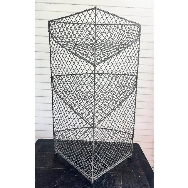 1900 - 1909 Antique Edwardian Wire Three-Tier Stand – English Metal Kitchen Display For Sale - Image 5 of 12