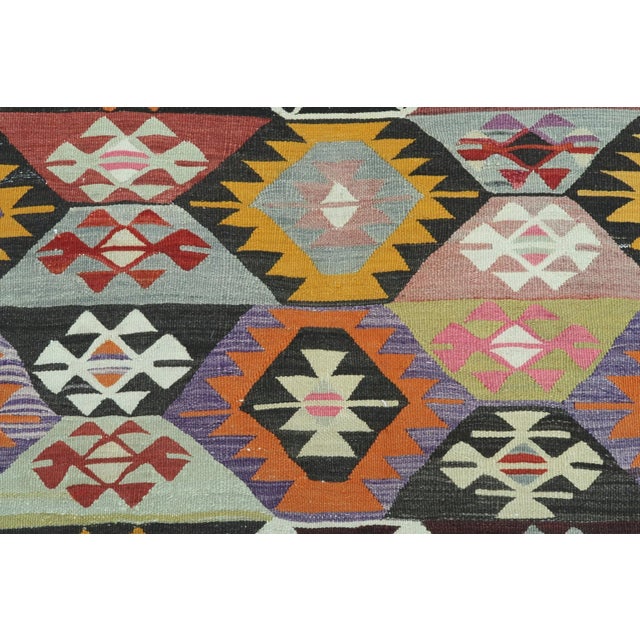 Textile 1960s Vintage Turkish Kilim Rug For Sale - Image 7 of 13