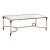 Iron Coffee Table With Brass Detail For Sale