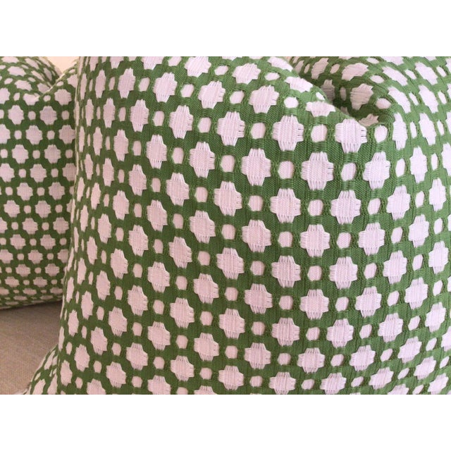 Schumacher Betwixt Grass & Ivory Down Filled Pillows a Pair Chairish