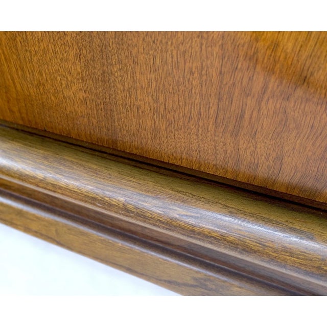 Mid-Century Modern Sculpted Walnut 9 Diamond Front Drawers Dresser For Sale - Image 12 of 13