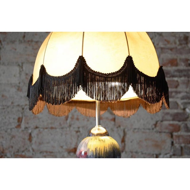 Mid-Century Table Lamp in Chrome, Steel, Ceramic and Textile, Czech, 1960s For Sale - Image 12 of 13