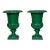 Pair of 20th Century French Green Cast Iron Urns For Sale