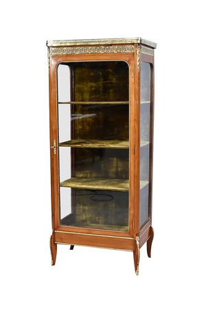 Small Louis XV Showcase in Cherry, Early 20th Century