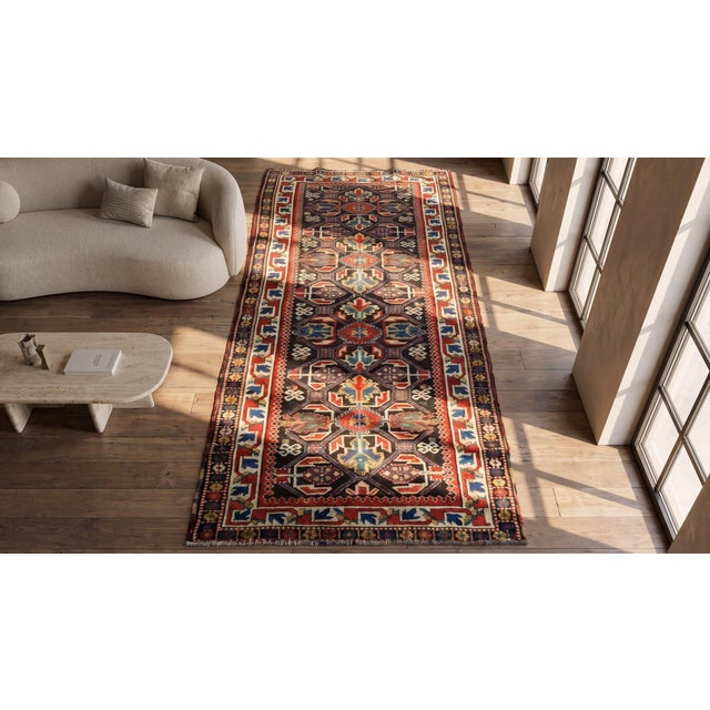 19th Century Caucasian Kazak Carpet ( 3'2" x 7'8" - 97 x 234 ) For Sale - Image 13 of 14