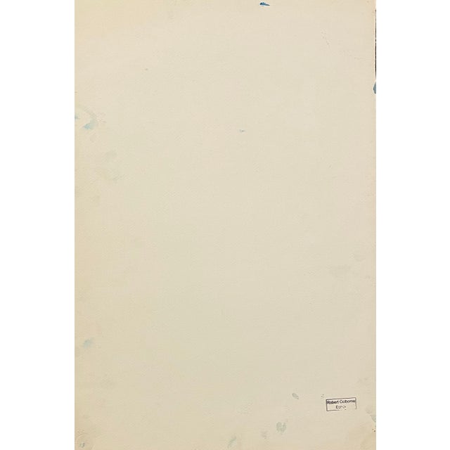 1953 Robert Colborne Modern Landscape Watercolor For Sale - Image 4 of 4